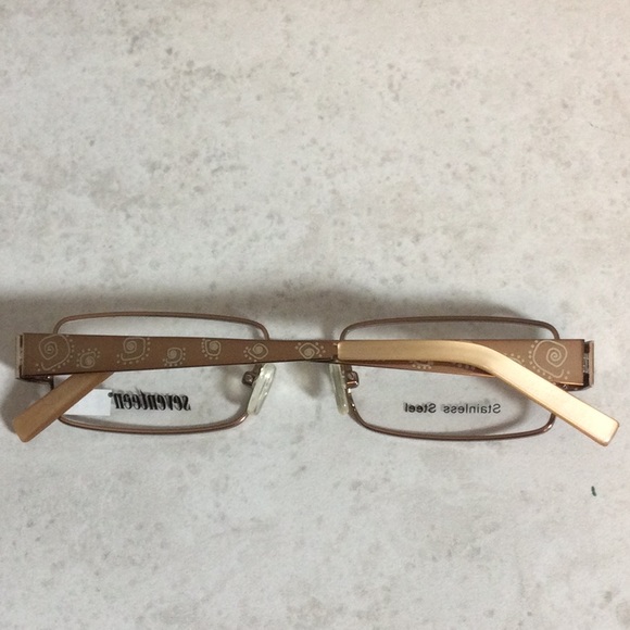 NWT Seventeen copper retro metal eyeglasses new old stock - Picture 8 of 16